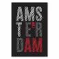 Preview: "I am Amsterdam" - stylisches Typografie Design in Rot, Grau & Weiß.