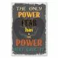 Preview: Graues Vintage Poster mit Kürbis: "The Only Power Fear Has Is The Power You Give It".