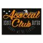 Preview: Vintage-Logo mit Adler & Schriftzug "Asocial Club - Est. 1976 - Sorry We're Closed".