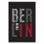 Preview: Modernes Typografie Design: "I am in Berlin" in Rot, Grau & Weiß.