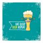 Preview: Bierglas mit Sonnenbrille & Spruch "Eat Sleep Beer Repeat".