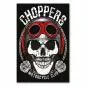 Preview: Totenkopf, Brille, Helm, Rosen & Ketten, Logo "Choppers Motorcycle Club".