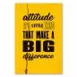 Preview: „Attitude Is A Little Thing That Makes A Big Difference“ - motivierendes Poster über Bedeutung der Einstellung.