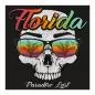 Preview: Totenkopf mit Sonnenbrille & Palmen, stylischer Print für Florida-Fans.