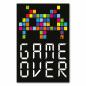 Preview: Pixelgrafik (Retro-Gaming-Stil): Schriftzug "Game Over" in digitaler Anzeige.