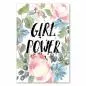 Preview: "Girl Power" - Schriftzug mit Blumenkranz, Stärke & Zusammenhalt von Frauen.