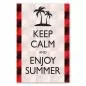 Preview: "Keep Calm and Enjoy Summer", entspannter Spruch, Sommer, Urlaubsgefühle.