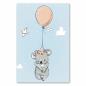 Preview: Koala schwebt an rosa Ballon mit Aufschrift "With Love" - Leichtigkeit & Zuneigung.