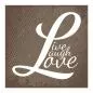 Preview: "Live Laugh Love" - geschwungene Schrift auf Vintage-Hintergrund - Lebensweisheit.