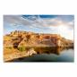 Preview: Mehrangarh Fort in Indien, Sonnenuntergang, Spiegelung im Wasser.