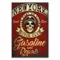 Preview: Vintage-Schild mit Totenkopf im Helm & Schriftzug "New York Motor Club, Gasoline and Repair".