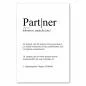 Preview: Definition "Partner": Gemeinsame Unternehmungen, Beziehungen, Gegenspieler.