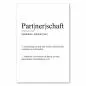 Preview: Definition "Partnerschaft": Sexuelle & soziale Gemeinschaft, gemeinsame Ziele.