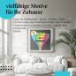 Preview: 80er Party: Poster mit Kassette, Neonfarben & Regenbogen - bunt & retro!