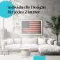 Preview: Schlafzimmer Deko: Minimalistisches Zimmer mit "USA Flagge" Poster. Wanddeko für USA-Fans.