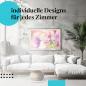 Preview: Blumenposter: "Zarte Eleganz" - Pinke Blumen im Gegenlicht