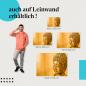 Preview: Buddha: Leinwandbild. Goldene Statue, friedlich, spirituell.