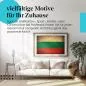 Preview: Stylisches Leinwandbild: Bulgarische Vintage Flagge im Retro-Stil. Wanddeko für Bulgarien-Fans.