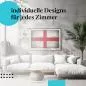 Preview: Schlafzimmer Deko: "England Flagge" Poster. Wanddeko im minimalistischen Schlafzimmer.