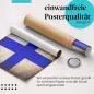 Preview: Gerolltes Poster "Finnland Flagge", Vintage, Used-Look.