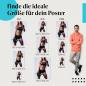 Preview: Fitness, Poster: Frau, Sixpack, Hantel, rote Haare.