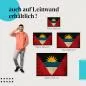 Preview: "Antigua & Barbuda Flagge" Leinwand - Vintage. Verschiedene Größen, setze stilvolle Akzente!