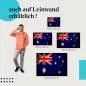 Preview: "Australien Flagge" Leinwand im Vintage-Stil. Finde die ideale Größe für dein Zuhause und setze stilvolle Akzente mit Kunst!