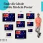 Preview: Australien Flagge Poster: Vintage-Stil - finde die perfekte Größe!