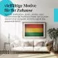 Preview: Stylisches Leinwandbild: Bolivianische Vintage Flagge im Used-Look. Wanddeko für Bolivien-Fans.