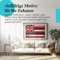 Preview: Stylisches Leinwandbild: Historische Flagge von Hawaii - Vintage. Wanddeko für Hawaii-Fans.