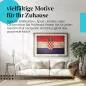 Preview: Leinwandbild "Kroatische Grunge Flagge im Vintage-Stil". Wanddeko für Kroatien-Fans.