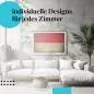 Preview: Schlafzimmer Deko: Minimalistisches Zimmer mit "Monaco Flagge" Poster. Wanddeko im Used-Look.