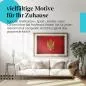 Preview: Stylisches Leinwandbild: Montenegrinische Vintage Flagge - Historie. Wanddeko für Montenegro-Fans.