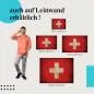 Preview: "Schweiz Flagge" Leinwandbild. Finde die ideale Größe für dein Zuhause & setze Akzente mit Kunst!