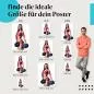 Preview: "Fitnessmotivation" Poster: Starke Frau mit Hanteln - jetzt bestellen!