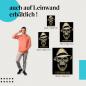 Preview: "Gentleman Skull" Leinwandbild in verschiedenen Grössen - für einen Hauch von Eleganz an deiner Wand!