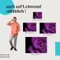 Preview: "Lila Rose" Leinwandbild. Verschiedene Größen - setze stilvolle Akzente mit Kunst in deinem Zuhause!