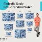 Preview: Kunstwerk der Natur: "Abstrakte Schönheit" - Poster mit Löwenzahnsamen in Blau