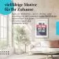 Preview: Stylisches Leinwandbild: Motivationsspruch zum zielstrebigen Handeln und finanziellem Erfolg.