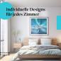 Preview: Schlafzimmer Deko: Modernes Schlafzimmer mit "Nordlichter" Poster. Beeindruckende Wanddeko für Naturliebhaber.