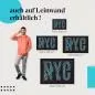 Preview: Typografisches Design "NYC" mit New Yorker Stadtteilen als Leinwandbild - die Metropole für deine Wand! Wähle deine Wunschgröße.