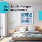 Preview: Schlafzimmer Deko: Modernes Schlafzimmer mit "Nordlichter" Poster. Magische Wanddeko für Naturliebhaber.