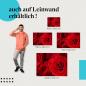 Preview: "Rote Rosen" Leinwandbild. Finde die ideale Größe für dein Zuhause & setze Akzente mit Kunst!