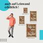 Preview: "Life is Short, Eat Chocolate" Leinwand: Metallschild! Wähle die ideale Größe.