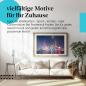 Preview: Leinwandbild "Shanghai Skyline": Nacht, bunte Lichter - beeindruckend & modern!