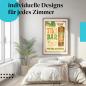 Preview: Schlafzimmer Deko: "Tiki Bar" Poster. Wanddeko im modernen Schlafzimmer.