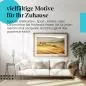 Preview: Stylisches Leinwandbild: Goldene Stunde in der Toskana: Hügelige Landschaft im Morgenlicht.