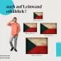 Preview: "Tschechien Flagge" Leinwandbild im Vintage-Stil. Verschiedene Größen für dein modernes Zuhause - setze Akzente mit Kunst!