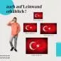 Preview: "Türkische Flagge" Leinwandbild. Ideale Größe, setze Akzente mit Kunst in deinem Zuhause!