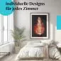 Preview: Schlafzimmer Deko: Minimalistisches Zimmer mit "Violine in Flammen" Poster. Wanddeko für Musiker.